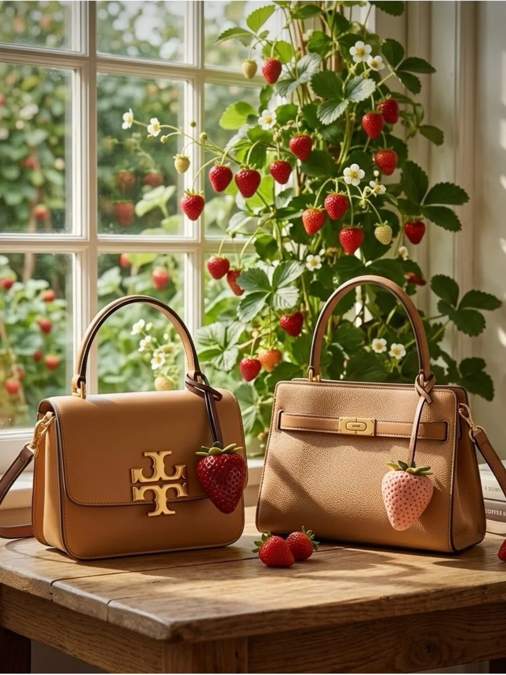 Luxe Strawberry Bag Charm NWOT - Picture 1 of 3